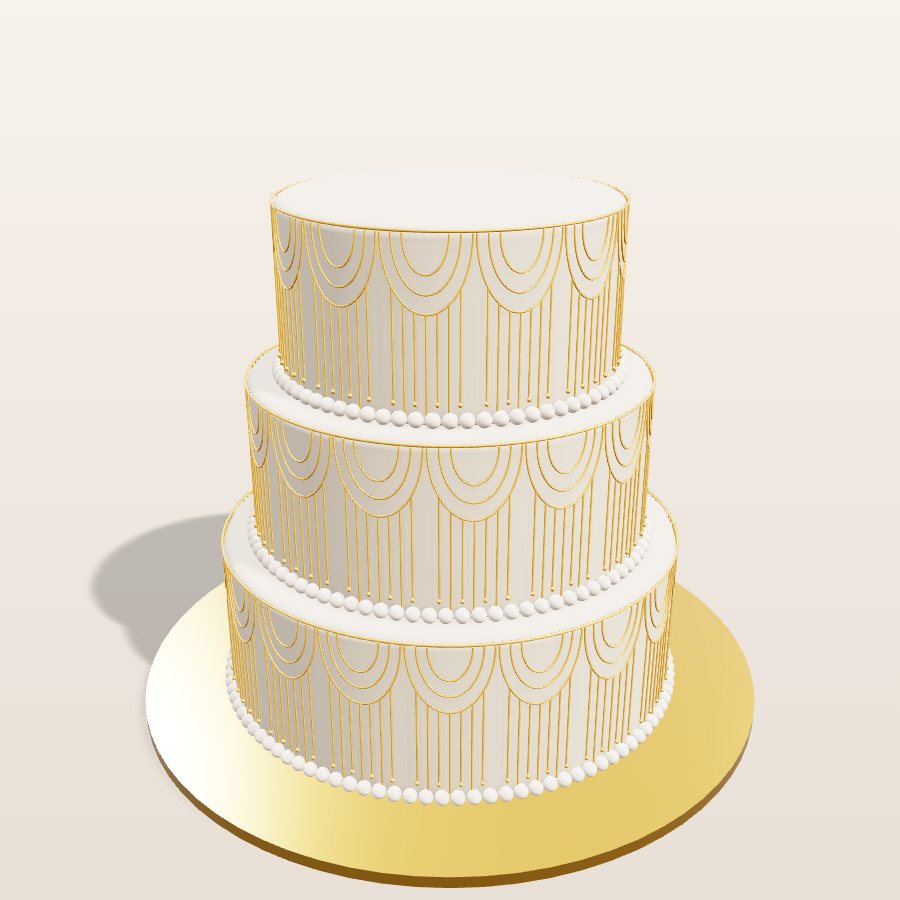 Art deco wedding — 3D cake model
