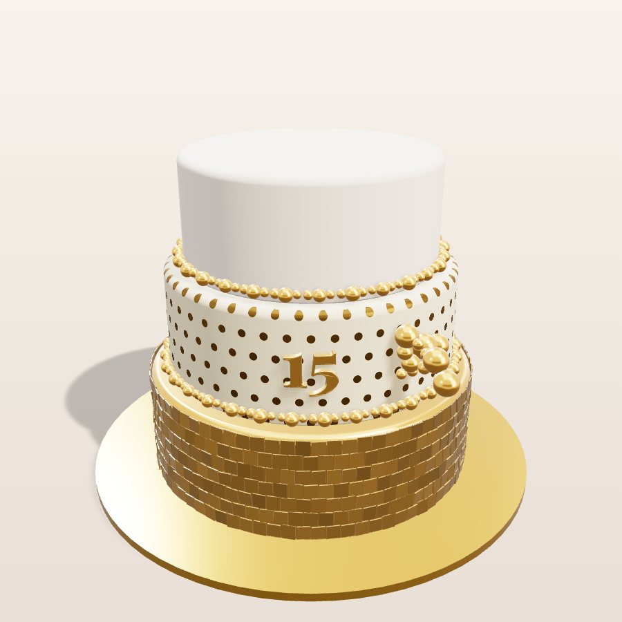 Gold mirror 15 — 3D cake model