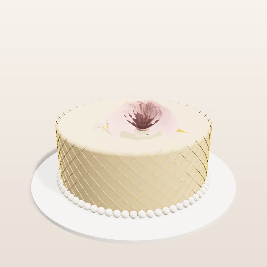 Champagne basket lattice — 3D cake model