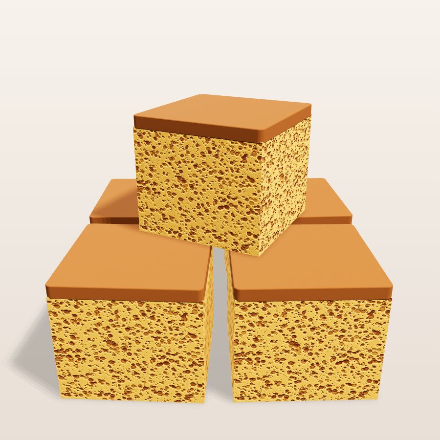 Sponge squares — 3D cake model