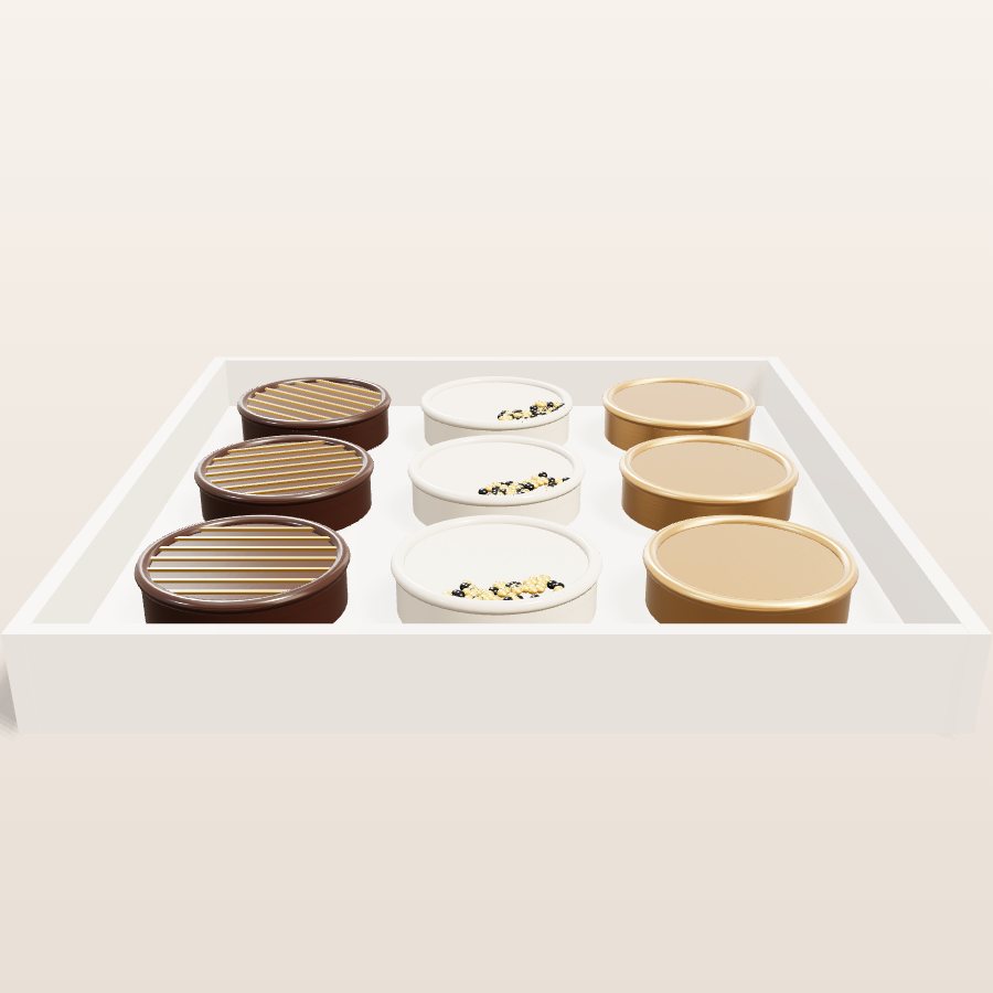 Gold chocolate cookies — 3D cake model