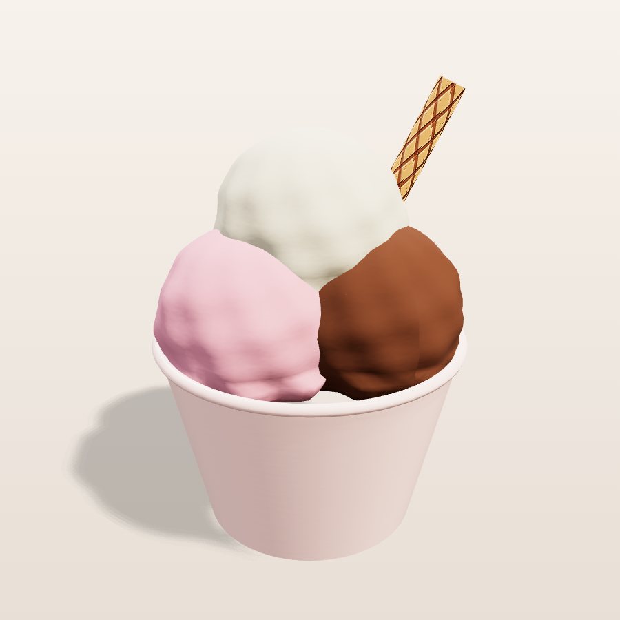 Ice cream cup — 3D cake model