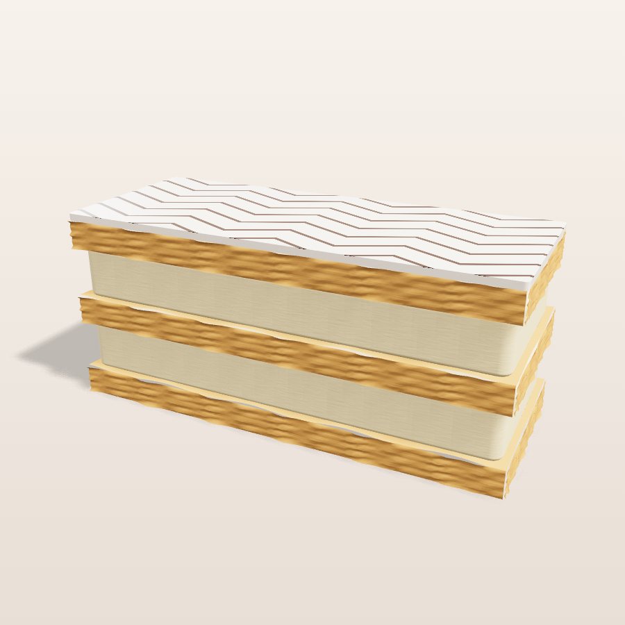 Classic mille-feuille — 3D cake model