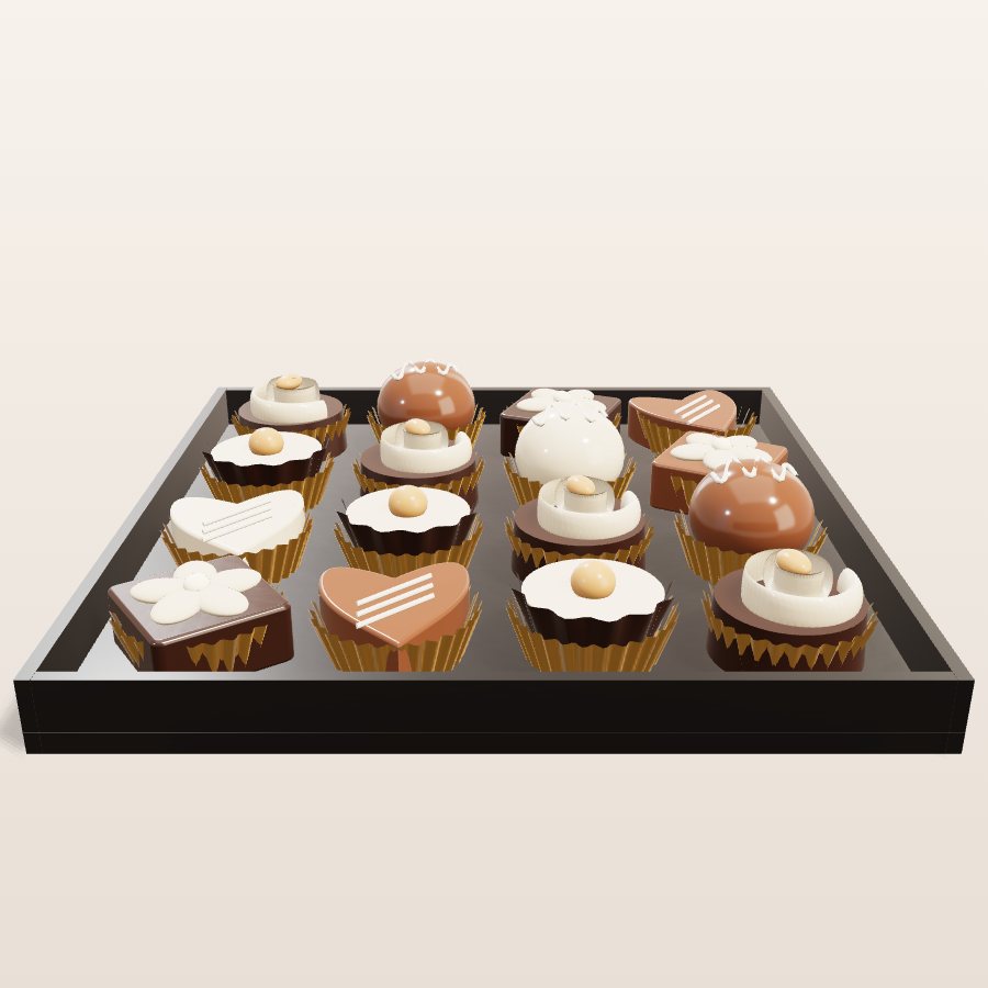 Assorted chocolates — 3D cake model