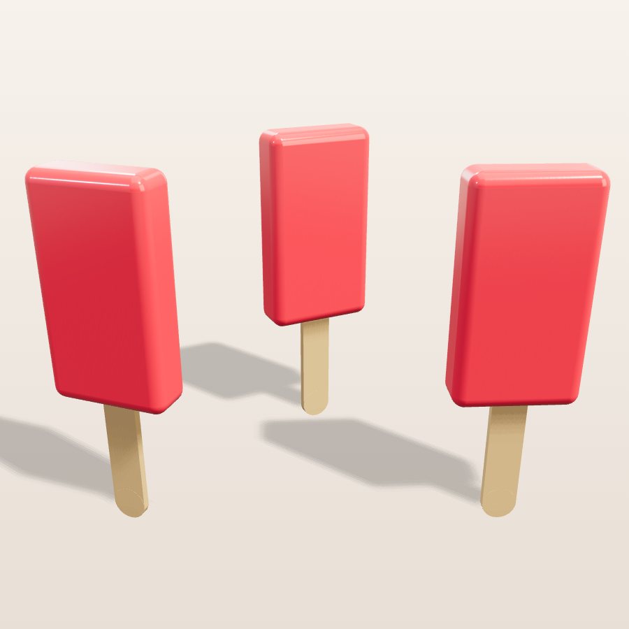 Fruit popsicles — 3D cake model