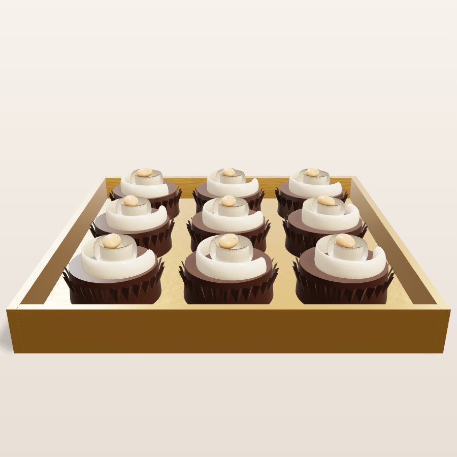 Rose chocolates box — 3D cake model