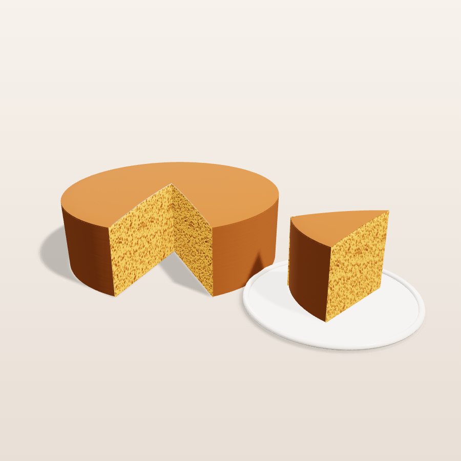 Vanilla sponge cake — 3D cake model
