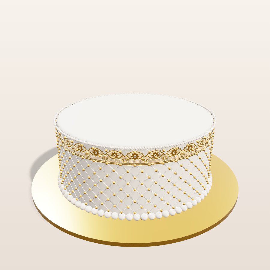 Quilted gold — 3D cake model