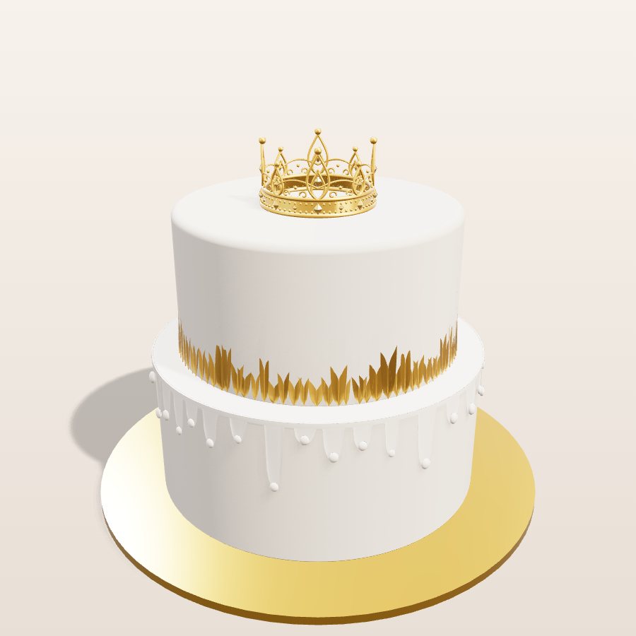 Royal crown & gold spikes — 3D cake model