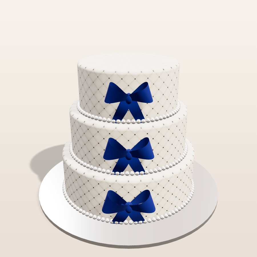 Royal sapphire — 3D cake model